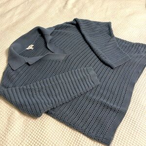 Talbots Haven slate blue sweater
